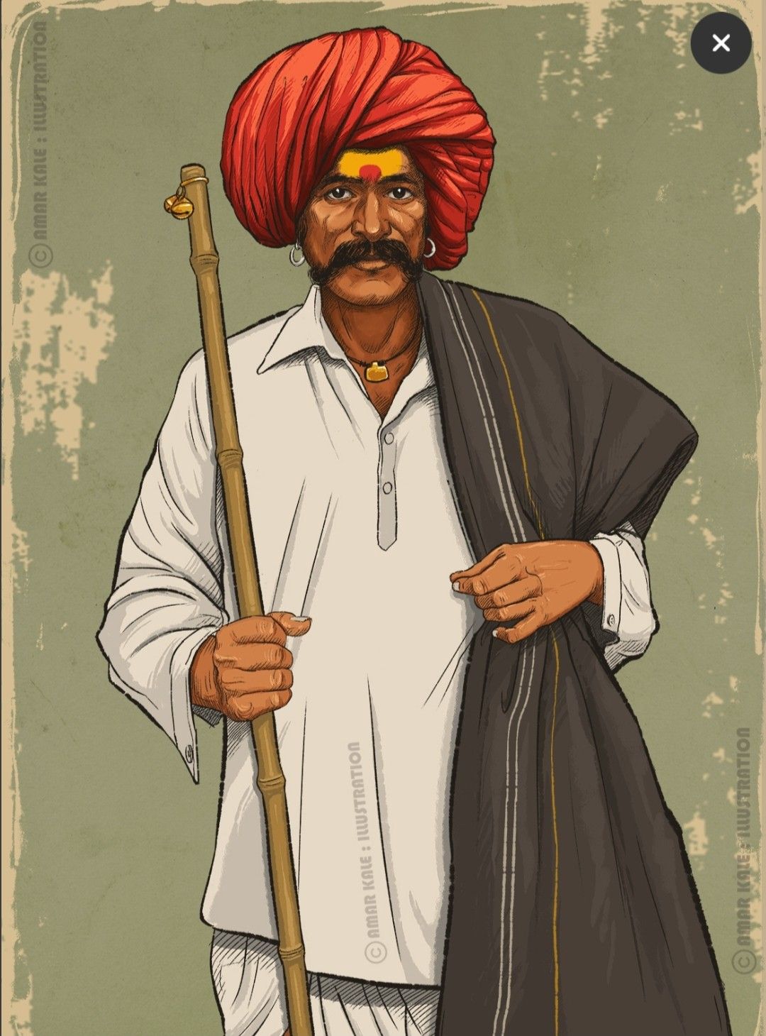 Farmer with red turban